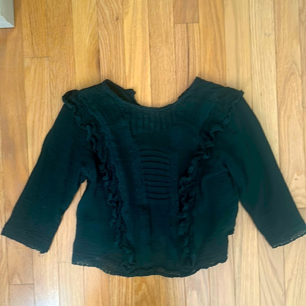 Free People bohemian cropped shirt